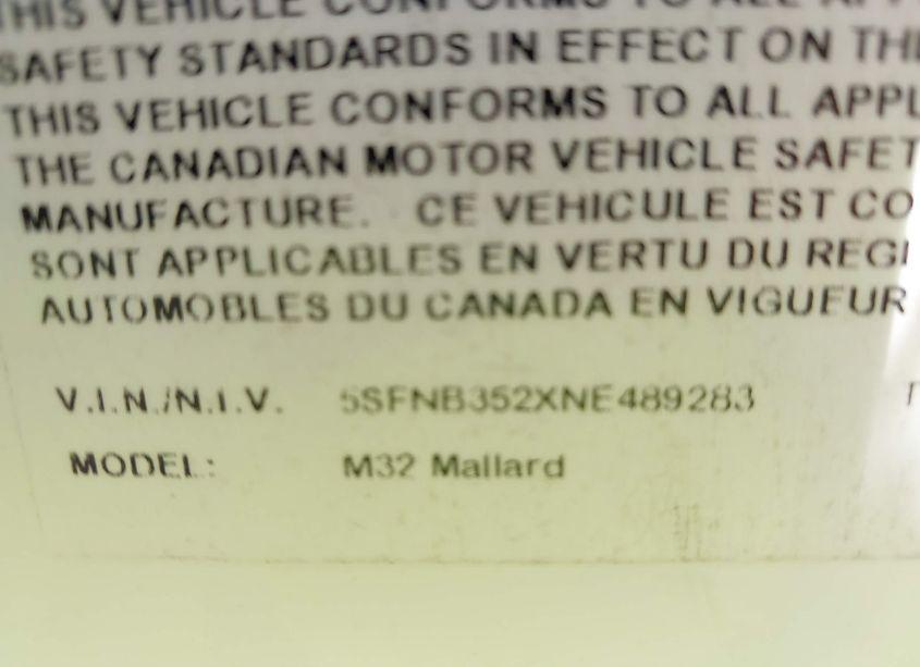 Photo 9 of 2022 Mallard Other (VIN 5SFNB352XNE489283)