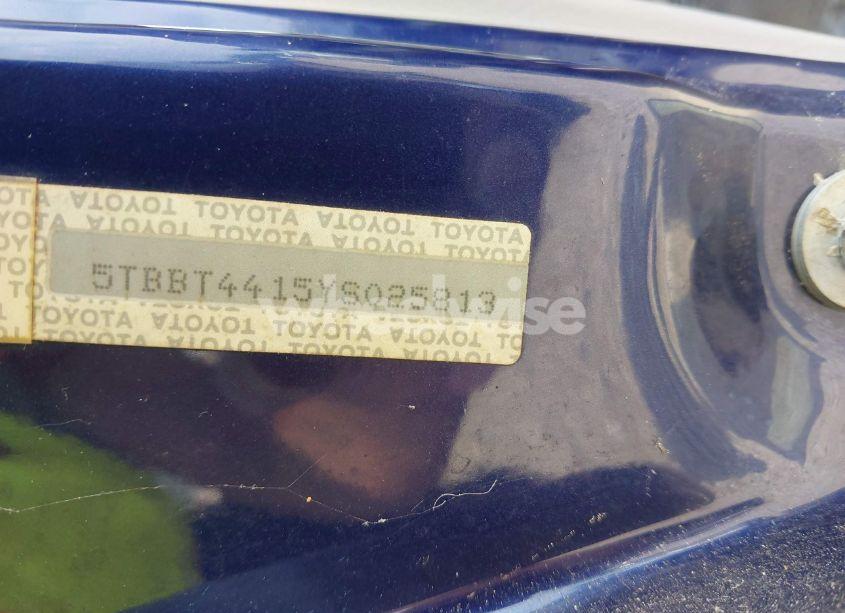 Photo 9 of 2000 Toyota Tundra SR5 V8 (VIN 5TBBT4415YS025813)