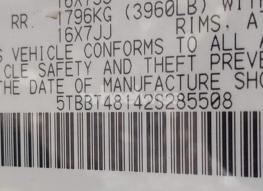 Photo 9 of 2002 Toyota Tundra LTD V8 (VIN 5TBBT48142S285508)