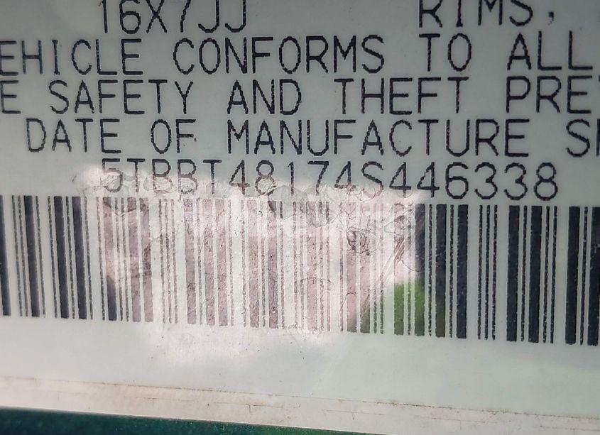 Photo 9 of 2004 Toyota Tundra LIMITED V8 (VIN 5TBBT48174S446338)