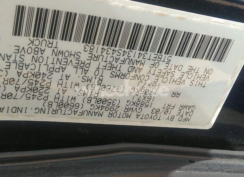 Photo 9 of 2004 Toyota Tundra SR5 V8 (VIN 5TBET34134S434183)