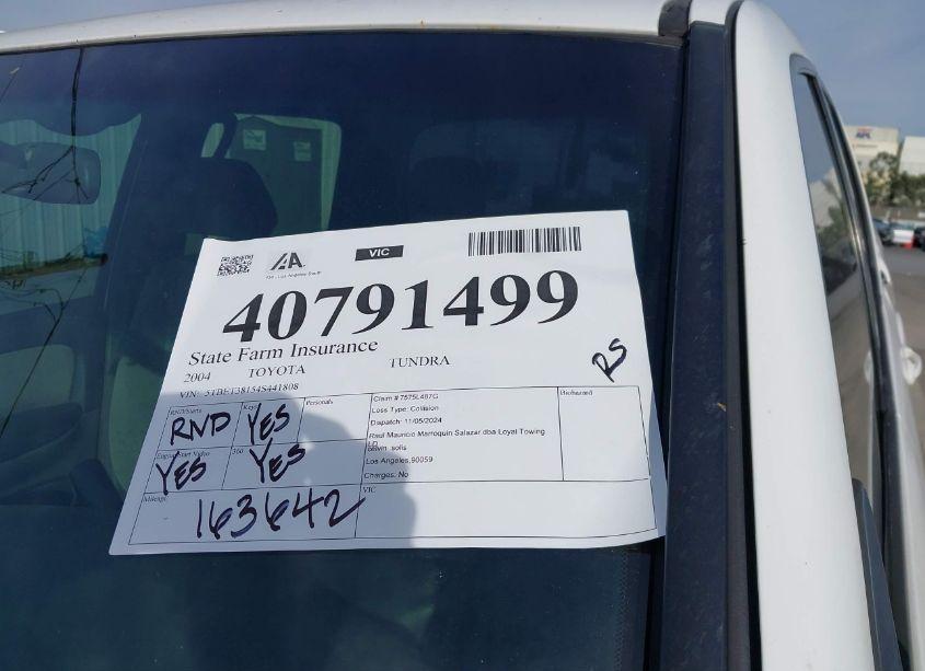 Photo 17 of 2004 Toyota Tundra LIMITED V8 (VIN 5TBET38154S441808)