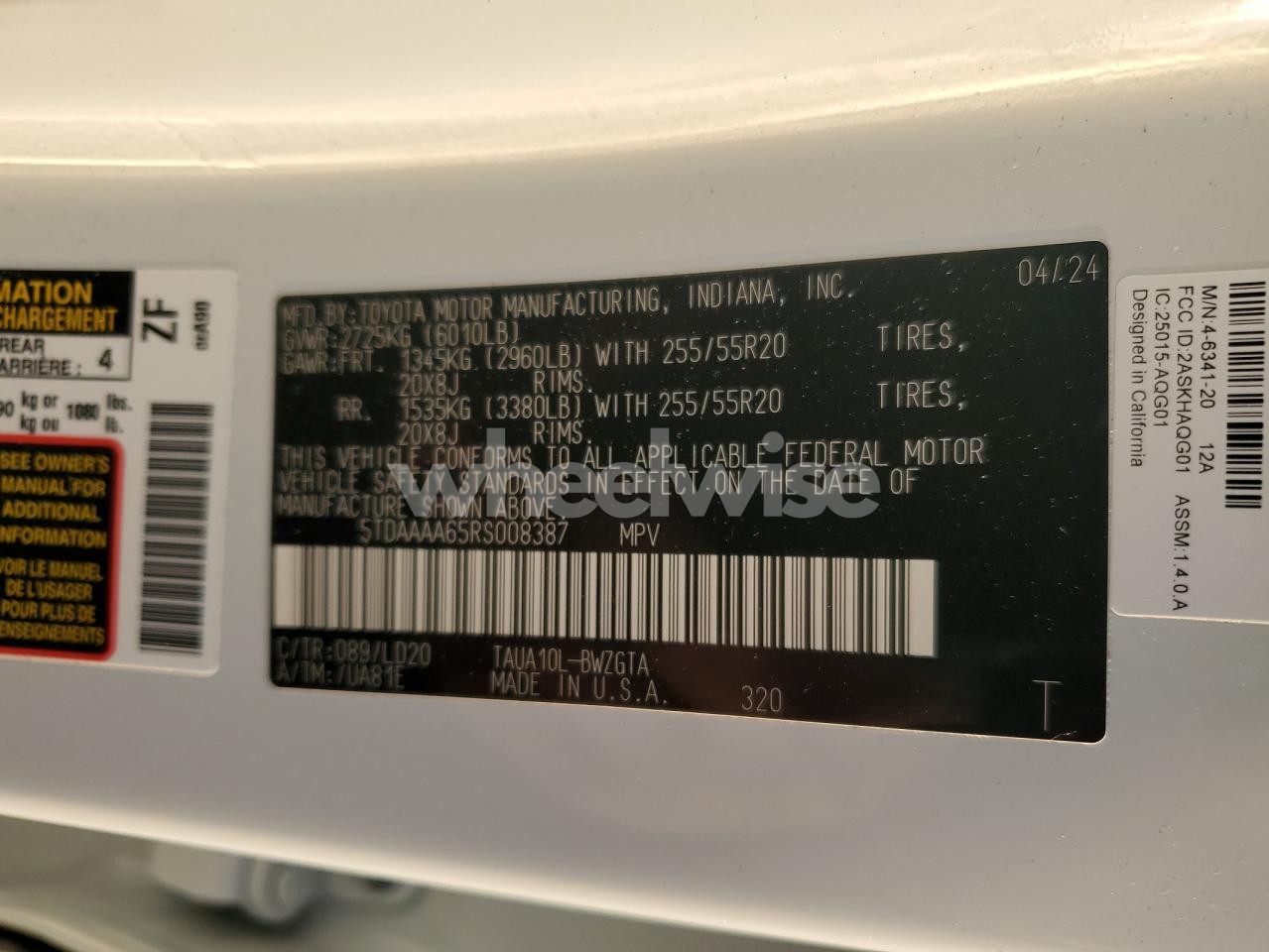 Photo 14 of 2024 LEXUS TX 350 BASE (VIN 5TDAAAA65RS008387)