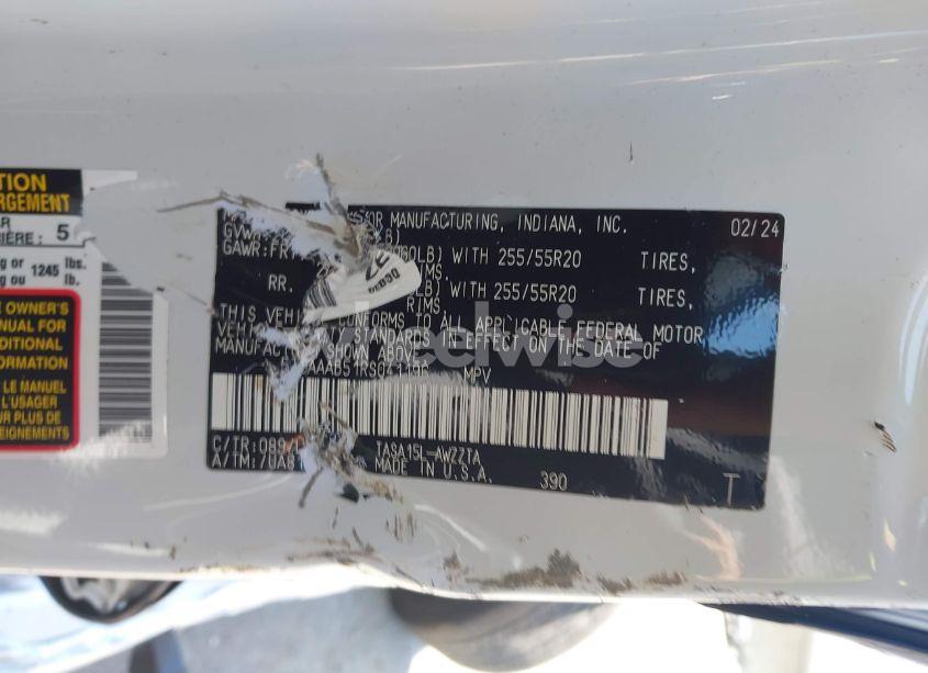 Photo 9 of 2024 Toyota Grand HIGHLANDER PLATINUM (VIN 5TDAAAB51RS041196)