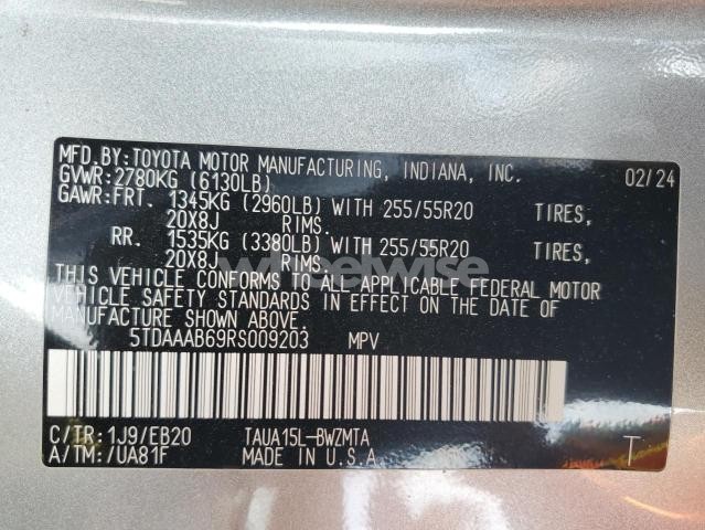 Photo 4 of 2024 LEXUS TX 350 BASE (VIN 5TDAAAB69RS009203)