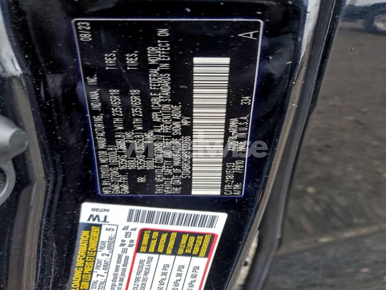 Photo 14 of 2023 TOYOTA HIGHLANDER HYBRID BRONZE EDITION (VIN 5TDABRCH9PS132766)