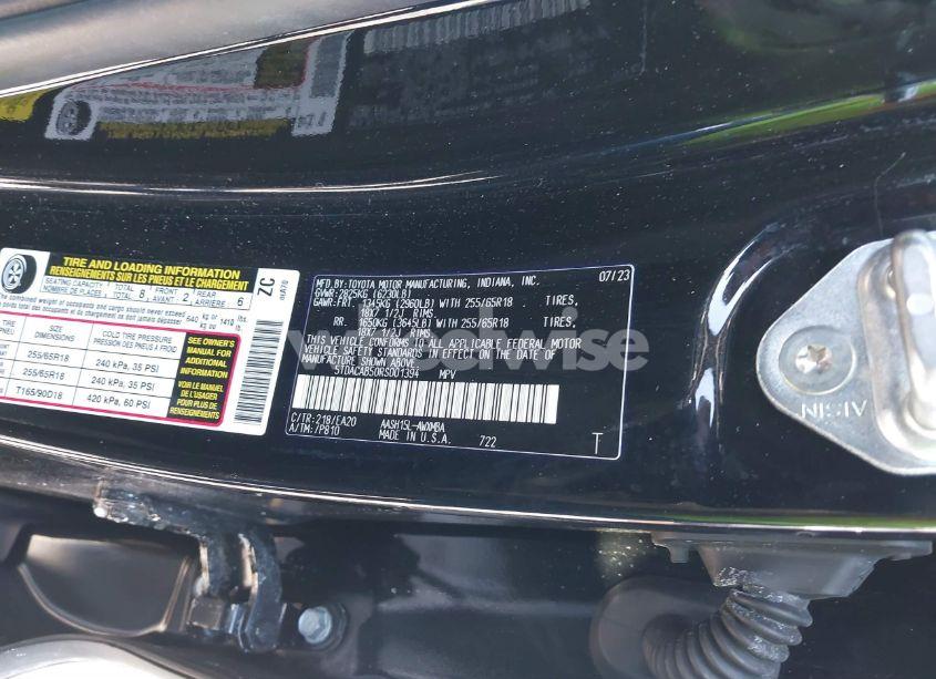 Photo 9 of 2024 Toyota Grand HIGHLANDER HYBRID XLE (VIN 5TDACAB50RS001394)