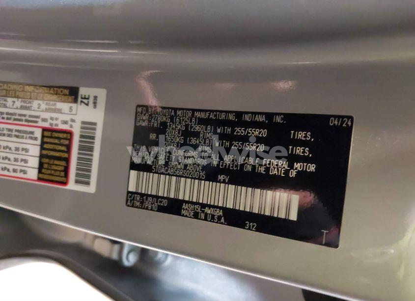 Photo 9 of 2024 Toyota Grand HIGHLANDER HYBRID LIMITED (VIN 5TDACAB56RS020015)