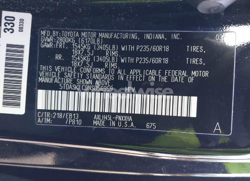 Photo 9 of 2022 Toyota Sienna XLE WOODLAND EDITION (VIN 5TDASKFC9NS056969)