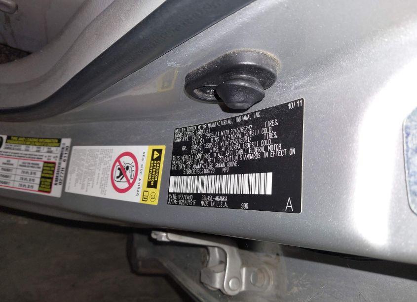 Photo 9 of 2012 Toyota Highlander SE (VIN 5TDBK3EH8CS106720)