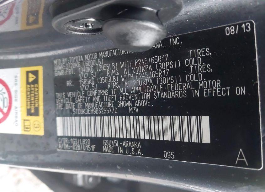 Photo 9 of 2013 Toyota Highlander PLUS/SE (VIN 5TDBK3EH9DS255770)