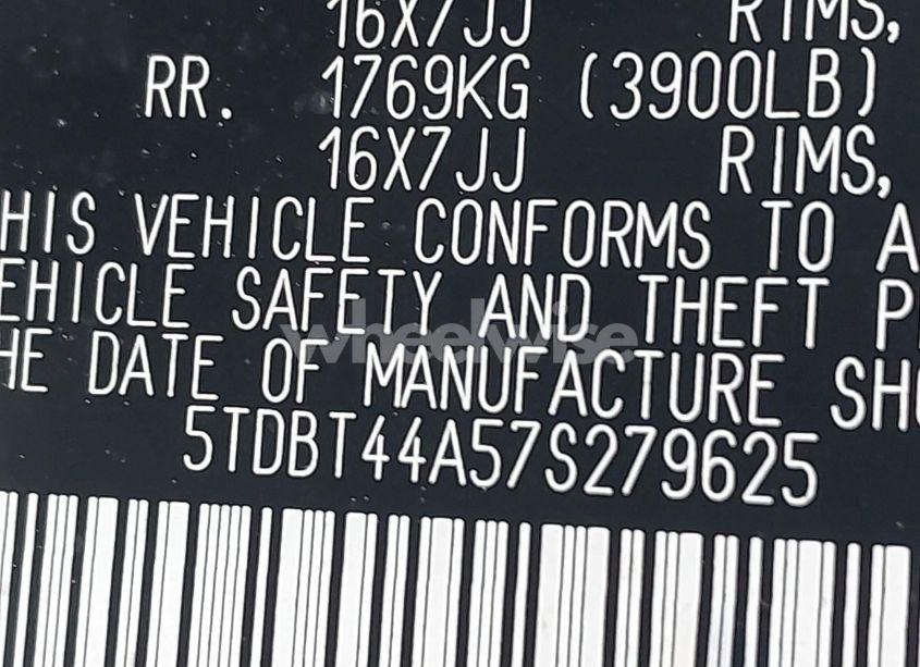 Photo 9 of 2007 Toyota Sequoia SR5 V8 (VIN 5TDBT44A57S279625)