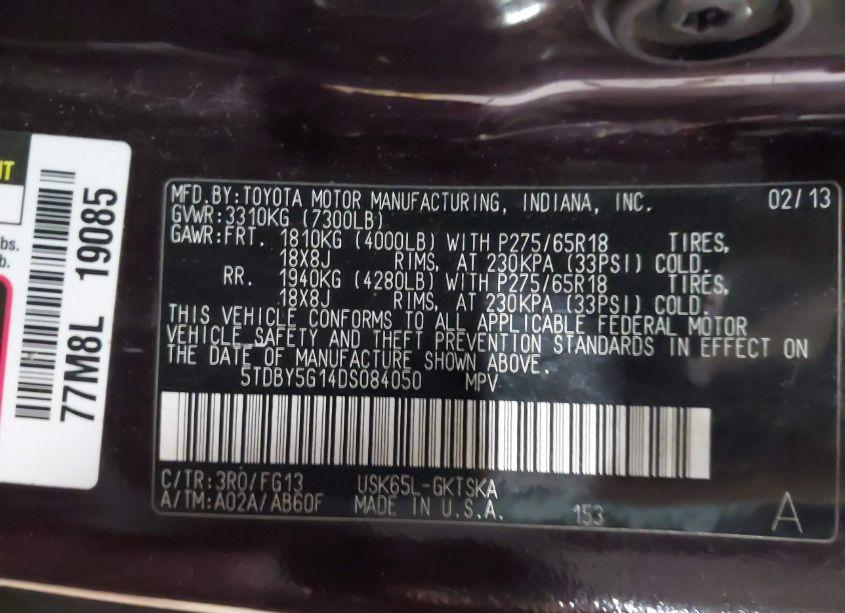 Photo 9 of 2013 Toyota Sequoia SR5 5.7L V8 (VIN 5TDBY5G14DS084050)