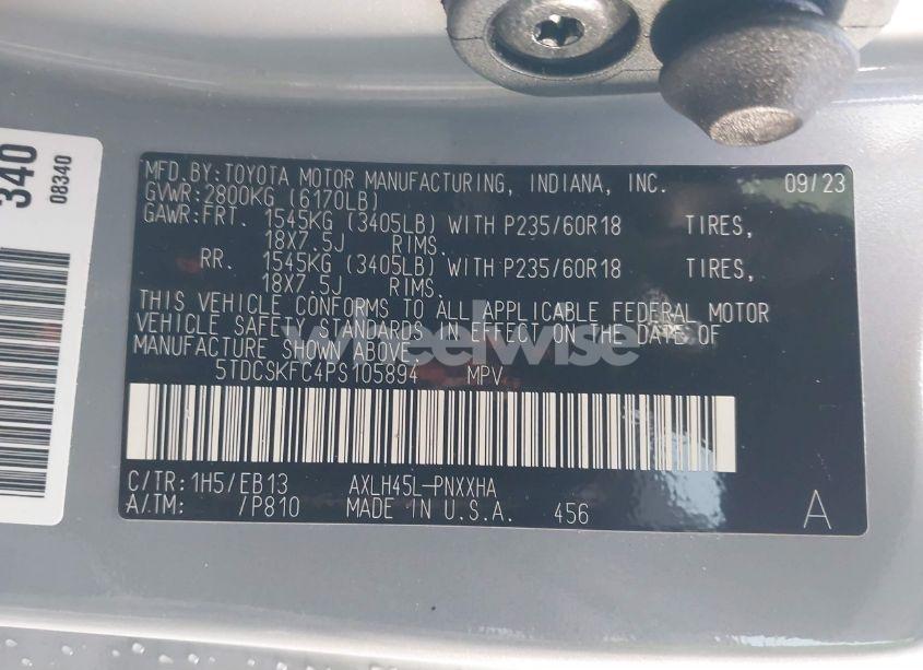 Photo 9 of 2023 Toyota Sienna WOODLAND EDITION (VIN 5TDCSKFC4PS105894)