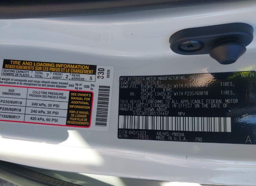 Photo 9 of 2024 Toyota Sienna XSE (VIN 5TDCSKFC8RS124497)