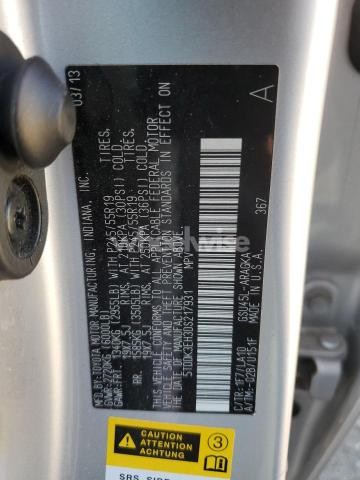 Photo 9 of 2013 TOYOTA HIGHLANDER LIMITED (VIN 5TDDK3EH3DS217931)