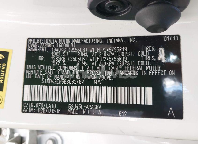 Photo 9 of 2011 Toyota Highlander LIMITED V6 (VIN 5TDDK3EH5BS063462)