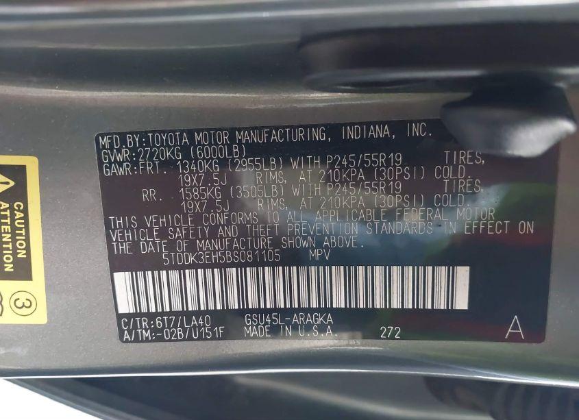 Photo 9 of 2011 Toyota Highlander LIMITED V6 (VIN 5TDDK3EH5BS081105)