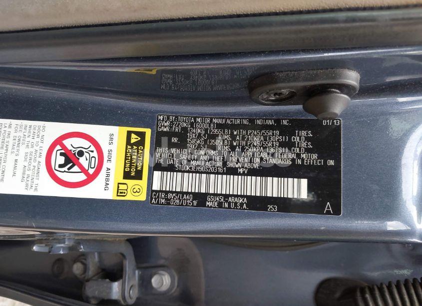 Photo 9 of 2013 Toyota Highlander LIMITED V6 (VIN 5TDDK3EH9DS203161)