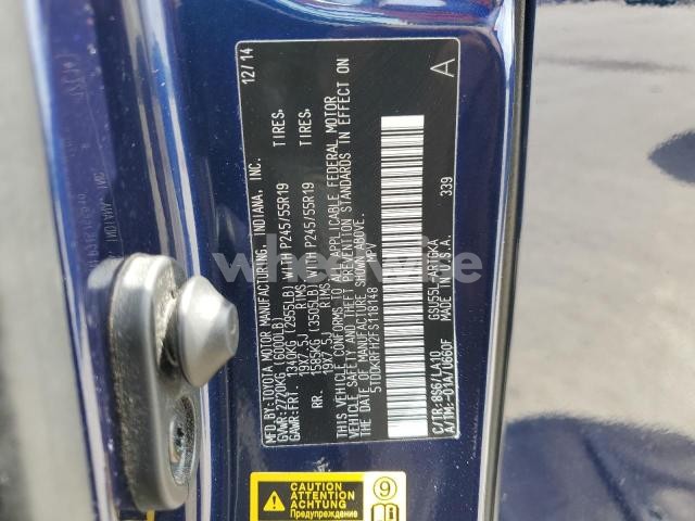 Photo 11 of 2015 TOYOTA HIGHLANDER LIMITED (VIN 5TDDKRFH2FS118148)