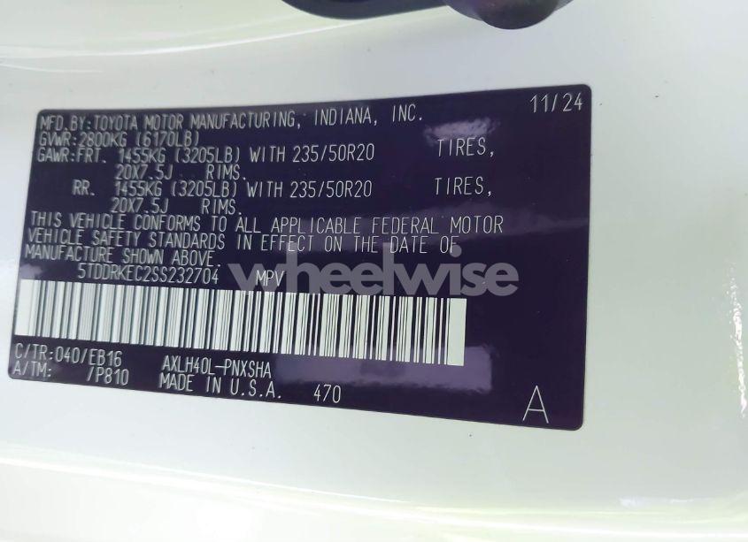 Photo 9 of 2025 Toyota Sienna XSE (VIN 5TDDRKEC2SS232704)