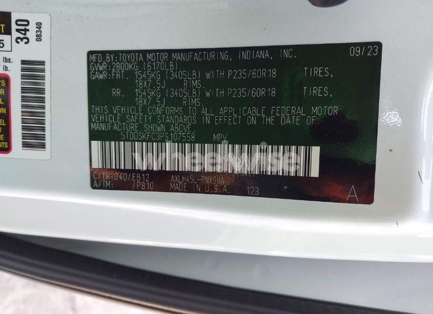 Photo 9 of 2023 Toyota Sienna XSE (VIN 5TDDSKFC3PS107558)