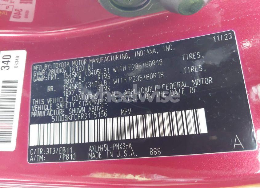 Photo 9 of 2024 Toyota Sienna XSE (VIN 5TDDSKFC8RS115156)