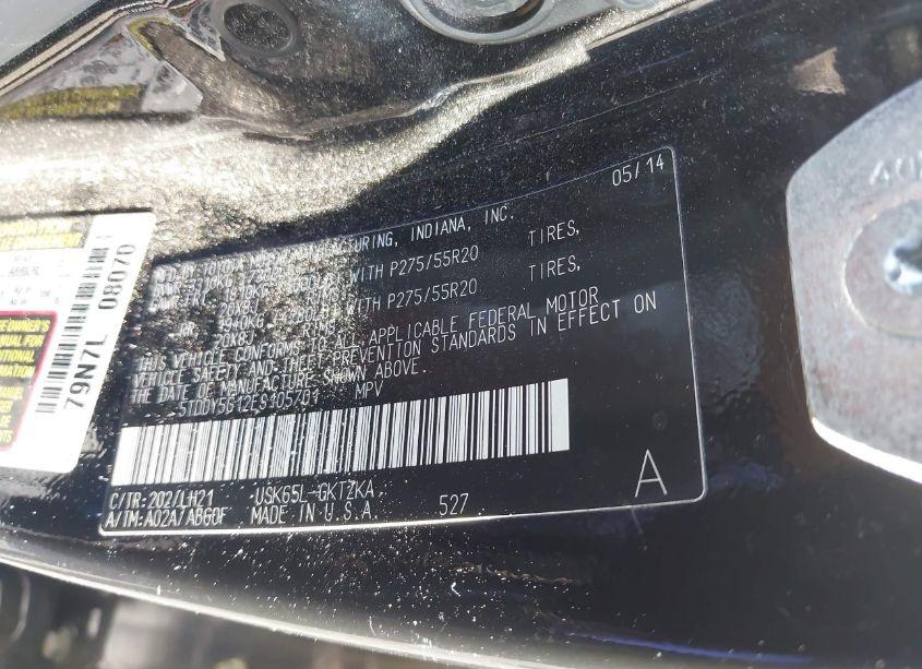 Photo 9 of 2014 Toyota Sequoia PLATINUM (VIN 5TDDY5G12ES105701)