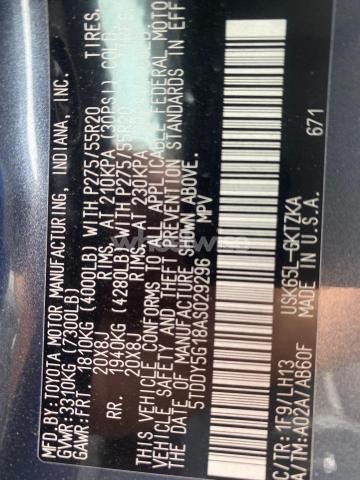 Photo 3 of 2010 TOYOTA SEQUOIA PLATINUM (VIN 5TDDY5G18AS029296)