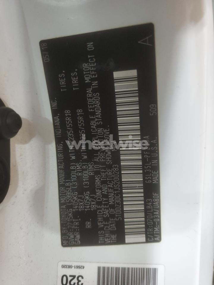 Photo 14 of 2018 TOYOTA SIENNA XLE (VIN 5TDDZ3DC1JS200283)