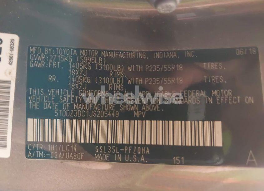 Photo 9 of 2018 Toyota Sienna XLE/XLE PREMIUM/LIMITED/LIMITED PREMIUM (VIN 5TDDZ3DC1JS205449)