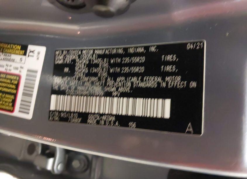 Photo 9 of 2021 Toyota Highlander LIMITED (VIN 5TDDZRBH8MS113499)