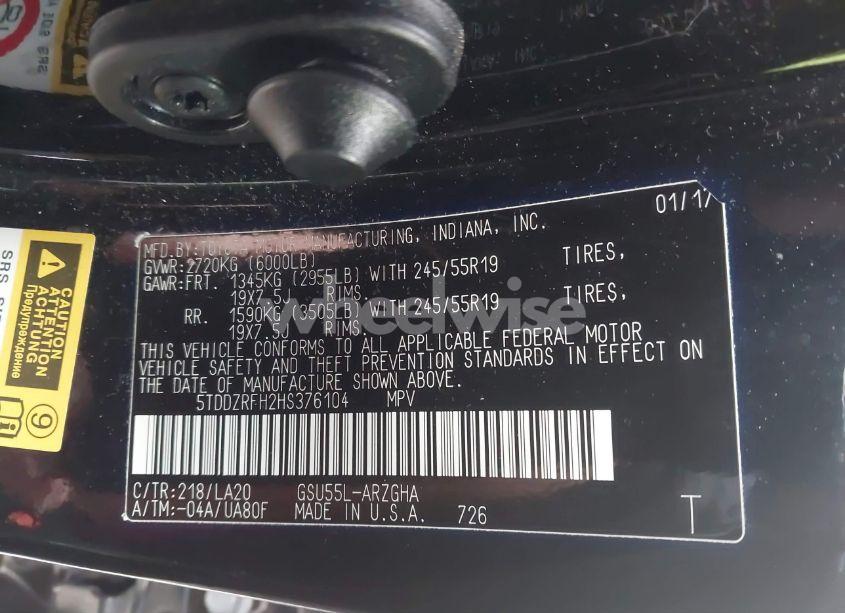 Photo 9 of 2017 Toyota Highlander LIMITED (VIN 5TDDZRFH2HS376104)