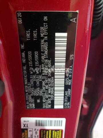 Photo 4 of 2020 TOYOTA HIGHLANDER PLATINUM (VIN 5TDFZRBH8LS029044)