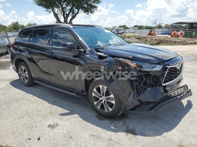 2022 TOYOTA HIGHLANDER XLE (VIN 5TDGZRAH2NS134512) main photo