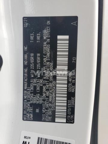 Photo 11 of 2021 TOYOTA HIGHLANDER XLE (VIN 5TDGZRAH8MS054159)