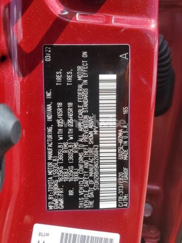 Photo 5 of 2022 TOYOTA HIGHLANDER XLE (VIN 5TDHZRBH9NS206843)