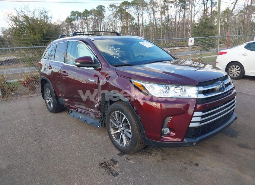 2019 Toyota Highlander HYBRID XLE (VIN 5TDJGRFHXKS054780) main photo