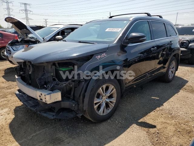 Photo 2 of 2014 TOYOTA HIGHLANDER XLE (VIN 5TDJKRFH1ES055349)