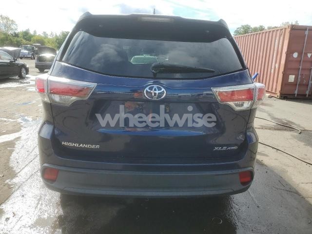 Photo 3 of 2015 TOYOTA HIGHLANDER XLE (VIN 5TDJKRFH2FS206264)