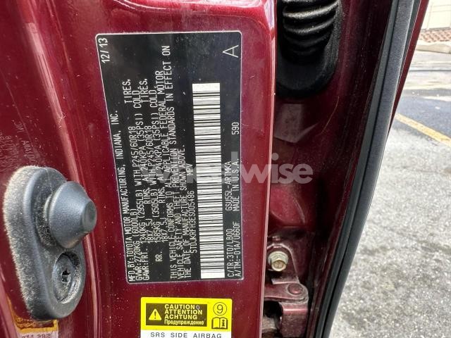 Photo 6 of 2014 TOYOTA HIGHLANDER XLE (VIN 5TDJKRFH3ES005486)