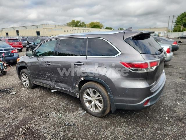 Photo 2 of 2015 TOYOTA HIGHLANDER XLE (VIN 5TDJKRFH3FS216043)