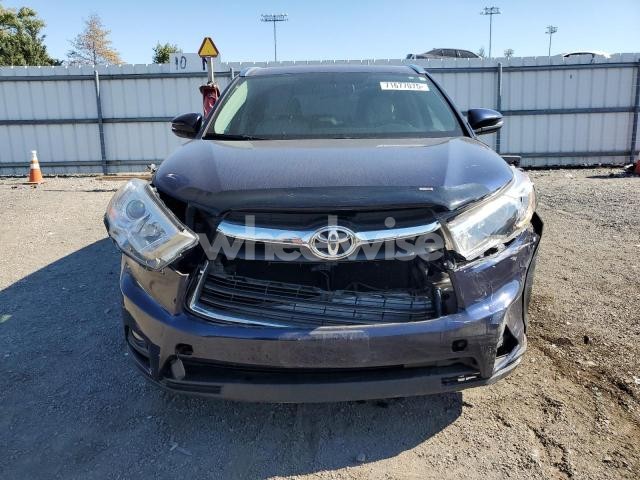 Photo 2 of 2014 TOYOTA HIGHLANDER XLE (VIN 5TDJKRFH4ES024449)