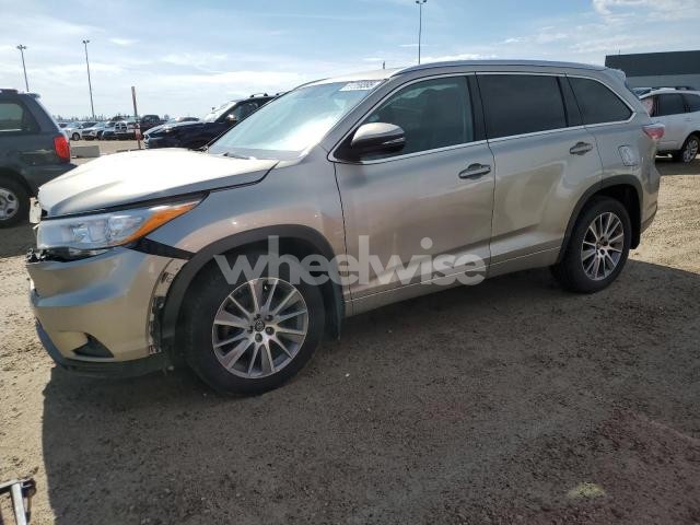 Photo 2 of 2016 TOYOTA HIGHLANDER XLE (VIN 5TDJKRFH4GS501481)