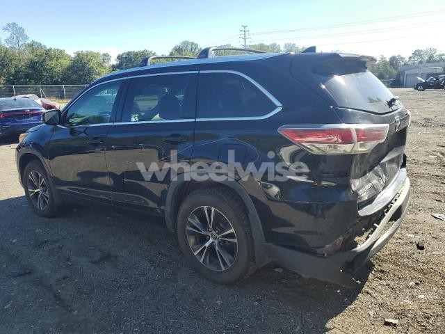 Photo 9 of 2016 TOYOTA HIGHLANDER XLE (VIN 5TDJKRFH5GS266816)