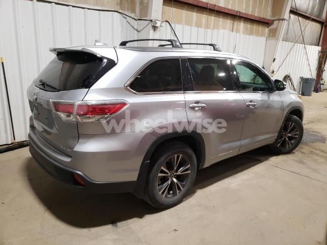 Photo 2 of 2016 TOYOTA HIGHLANDER XLE (VIN 5TDJKRFH5GS319062)