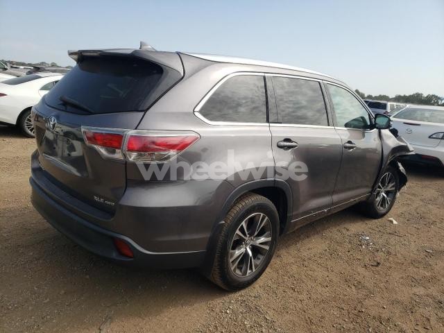 Photo 3 of 2016 TOYOTA HIGHLANDER XLE (VIN 5TDJKRFH6GS311990)