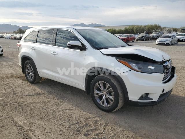 Photo 2 of 2014 TOYOTA HIGHLANDER XLE (VIN 5TDJKRFH8ES069166)