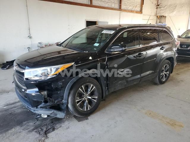 Photo 2 of 2016 TOYOTA HIGHLANDER XLE (VIN 5TDJKRFH8GS321288)
