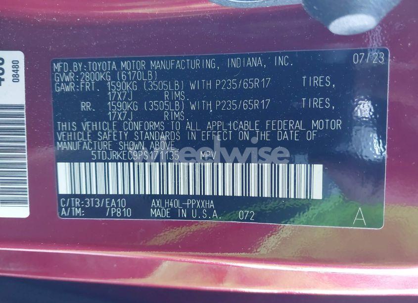 Photo 9 of 2023 Toyota Sienna XLE (VIN 5TDJRKEC9PS171135)